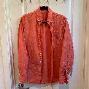 J.crew lightweight button down shirt- Orange
